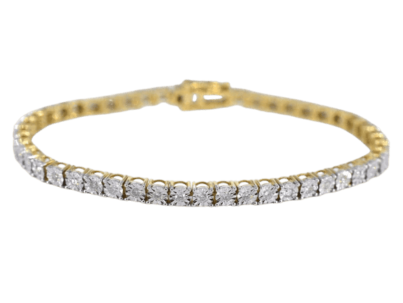 Bracelet Bracelet tennis en or 14 carats serti de diamants 1,20 ct 58 Facettes 2149