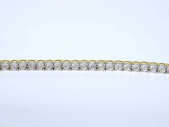 Bracelet Bracelet tennis en or 14 carats serti de diamants 1,20 ct 58 Facettes 2149