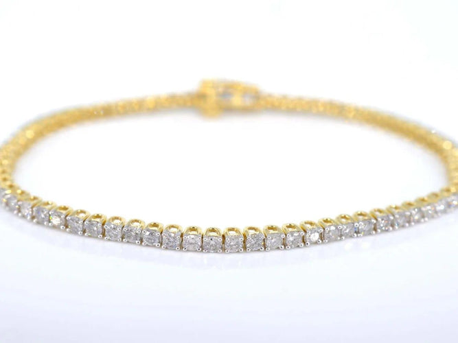 Bracelet Bracelet tennis en or 14 carats serti de diamants 3,50 ct 58 Facettes 2150