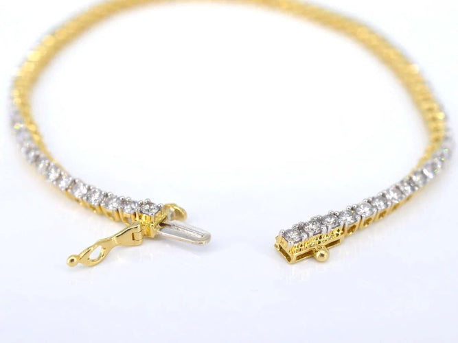 Bracelet Bracelet tennis en or 14 carats serti de diamants 3,50 ct 58 Facettes 2150