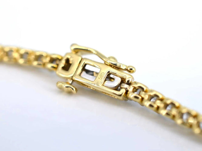Bracelet Bracelet tennis en or 14 carats serti de diamants 3,50 ct 58 Facettes 2150