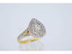 Bague 54 Bague entourage forme poire en or 14 carats avec diamant 1,15 ct 58 Facettes 2154