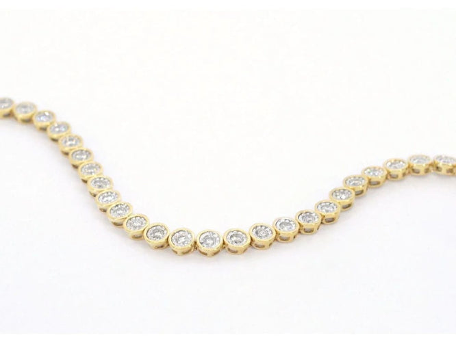 Bracelet Bracelet en or jaune 14 carats serti de diamants 58 Facettes 2172