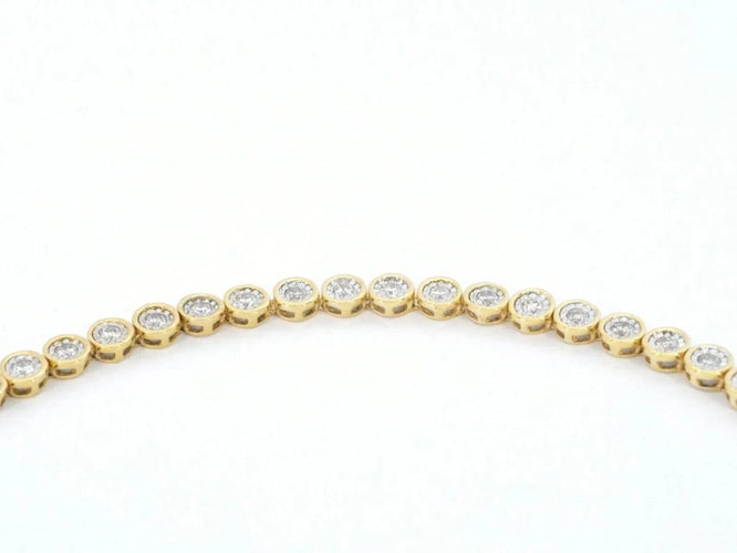 Bracelet Bracelet en or jaune 14 carats serti de diamants 58 Facettes 2172