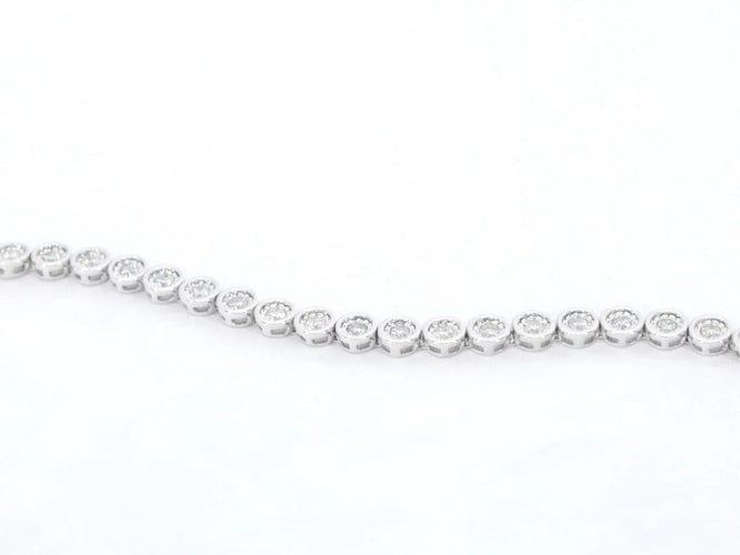 Bracelet Bracelet en or blanc 14 carats serti de diamants 58 Facettes 2171