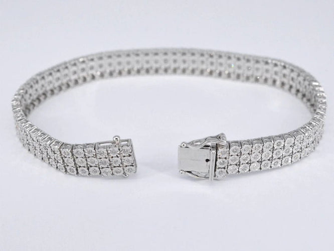 Bracelet Bracelet tennis en or blanc 14 carats à diamants 2,25 ct 58 Facettes 2173