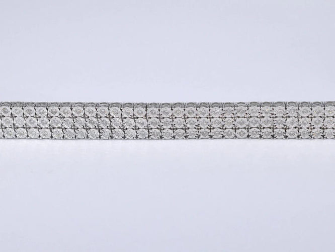 Bracelet Bracelet tennis en or blanc 14 carats à diamants 2,25 ct 58 Facettes 2173