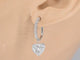 Boucles d'oreilles Boucles d’oreilles cœur en or blanc 14 carats et diamants 58 Facettes 2174