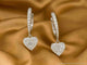 Boucles d'oreilles Boucles d’oreilles cœur en or blanc 14 carats et diamants 58 Facettes 2174