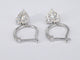 Boucles d'oreilles Boucles d’oreilles cœur en or blanc 14 carats et diamants 58 Facettes 2174
