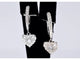 Boucles d'oreilles Boucles d’oreilles cœur en or blanc 14 carats et diamants 58 Facettes 2174