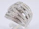Bague 54 Bague design en or blanc 18 carats avec diamant taille brillant 58 Facettes 2176