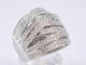 Bague 54 Bague design en or blanc 18 carats avec diamant taille brillant 58 Facettes 2176