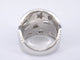 Bague 54 Bague design en or blanc 18 carats avec diamant taille brillant 58 Facettes 2176