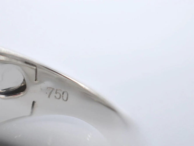 Bague 54 Bague design en or blanc 18 carats avec diamant taille brillant 58 Facettes 2176