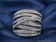 Bague 54 Bague design en or blanc 18 carats avec diamant taille brillant 58 Facettes 2176