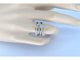 Bague 54 Bague design en or blanc 14 carats avec diamant taille brillant 58 Facettes 2180
