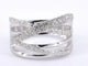 Bague 54 Bague design en or blanc 14 carats avec diamant taille brillant 58 Facettes 2180