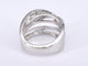 Bague 54 Bague design en or blanc 14 carats avec diamant taille brillant 58 Facettes 2180