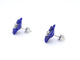Boucles d'oreilles Boucles d'oreilles fleur bleue en or blanc 14 carats et diamants 58 Facettes 2263