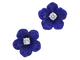 Boucles d'oreilles Boucles d’oreilles fleur en or blanc 14 carats avec diamants 58 Facettes 2264