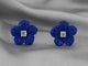 Boucles d'oreilles Boucles d’oreilles fleur en or blanc 14 carats avec diamants 58 Facettes 2264