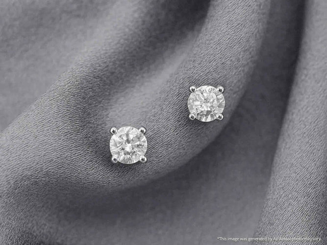 Boucles d'oreilles Boucles d’oreilles en or jaune 14 carats serties de diamants 58 Facettes 2267