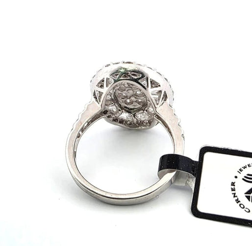 Bague 54 Bague en or blanc 18 carats sertie de diamants 2,80 ct 58 Facettes