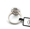 Bague 54 Bague en or blanc 18 carats sertie de diamants 2,80 ct 58 Facettes