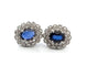 Boucles d'oreilles 2021 P - Boucles d'oreilles en or blanc 18 carats saphirs et diamants 58 Facettes