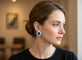Boucles d'oreilles 2021 P - Boucles d'oreilles en or blanc 18 carats saphirs et diamants 58 Facettes