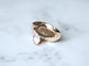 Bague 61 Bague navette XVIIIe siècle en or rose, argent, émail bleu et diamants 58 Facettes
