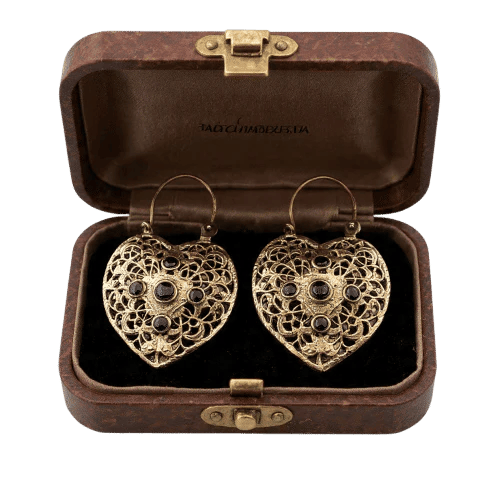 Boucles d'oreilles Boucles d'oreilles couronne en or jaune et saphirs 58 Facettes