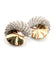 Boucles d'oreilles Boucles d’oreilles couronne en platine et or avec diamants 58 Facettes