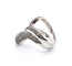 Bague 61 Bague en or blanc pavée de diamants 58 Facettes