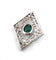 Pendentif Pendentif en or blanc 18 carats avec émeraude et diamants 58 Facettes