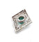 Pendentif Pendentif en or blanc 18 carats avec émeraude et diamants 58 Facettes