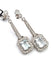 Boucles d'oreilles Boucles d'oreilles en platine avec aigue-marine et diamants 58 Facettes