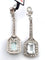 Boucles d'oreilles Boucles d'oreilles en platine avec aigue-marine et diamants 58 Facettes