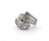 Bague 54 Bague en or blanc sertie de diamants taille brillant et baguette 58 Facettes