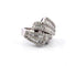 Bague 54 Bague en or blanc sertie de diamants taille brillant et baguette 58 Facettes
