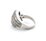 Bague 54 Bague en or blanc sertie de diamants taille brillant et baguette 58 Facettes