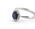 Bague 56 Bague en or blanc 18 carats sertie de saphirs et diamants 58 Facettes