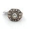 Bague 54 Bague old mine en or jaune et argent avec diamants 58 Facettes