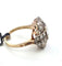 Bague 54 Bague old mine en or jaune et argent avec diamants 58 Facettes