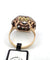 Bague 54 Bague old mine en or jaune et argent avec diamants 58 Facettes