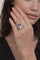Bague 52 Bague en platine à kunzite rose-lilas et diamants 58 Facettes 50366