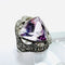 Bague 52 Bague en platine à kunzite rose-lilas et diamants 58 Facettes 50366