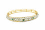 Bracelet Bracelet floral en or jaune 18 carats avec émeraudes et diamants 58 Facettes 50319