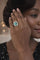 Bague 53 Bague Art déco - Platine et or jaune avec émeraude et diamants 58 Facettes 50367